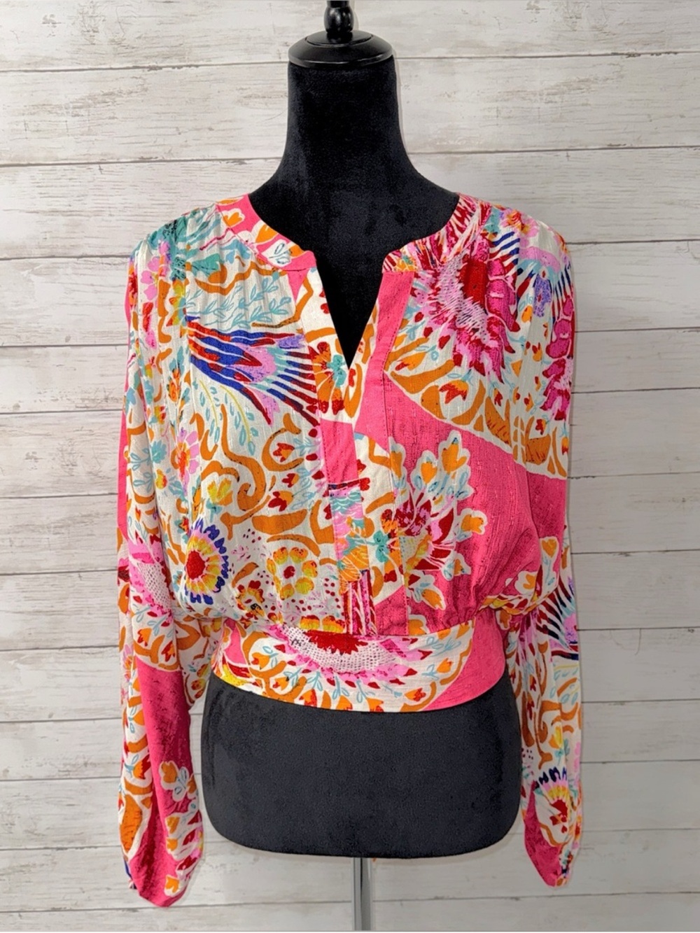 Rachel Zoe Pink Multicolor Floral Print Blouse